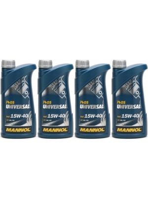 Mannol Universal 15W-40 Motoröl 4x 1l = 4 Liter