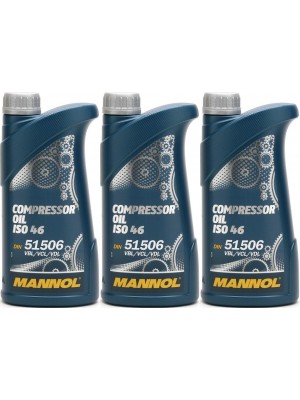 MANNOL Compressor Oil ISO 46 3x 1l = 3 Liter