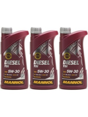 Mannol Diesel TDI 5W-30 Motoröl 3x 1l = 3 Liter