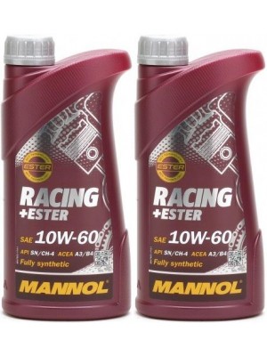 MANNOL Racing+Ester 10W-60 Motoröl 2x 1l = 2 Liter