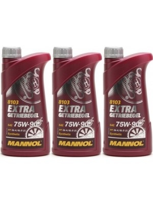 MANNOL Extra Getriebeoel 75W-90 API GL 4/GL 5 LS 3x 1l = 3 Liter