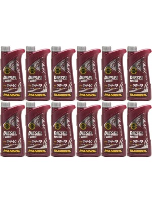 MANNOL Diesel Turbo 5W-40 Motoröl 12x 1l = 12 Liter