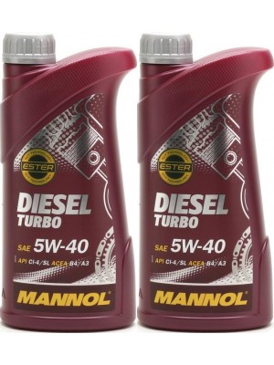 MANNOL Diesel Turbo 5W-40 Motoröl 2x 1l = 2 Liter