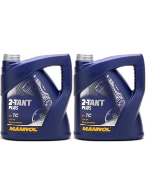 MANNOL 2-Takt Plus teilsynthetisches Motorrad Motoröl 2x 4l = 8 Liter