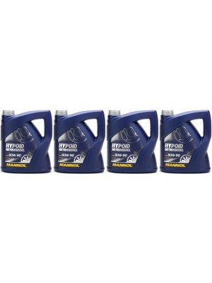 MANNOL Hypoid Getriebeöl 80W-90 API GL 4/GL 5 LS 4x 4l = 16 Liter