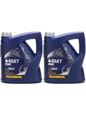 MANNOL 4-Takt Plus 10W-40 Motorrad Motoröl 2x 4l = 8 Liter