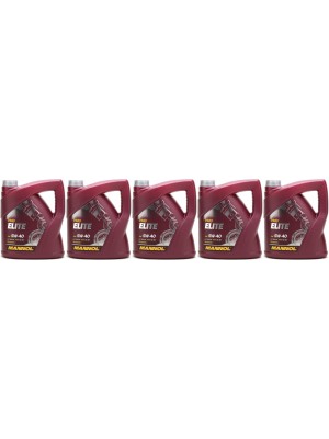 MANNOL Elite 5W-40 Motoröl 5x 4l = 20 Liter