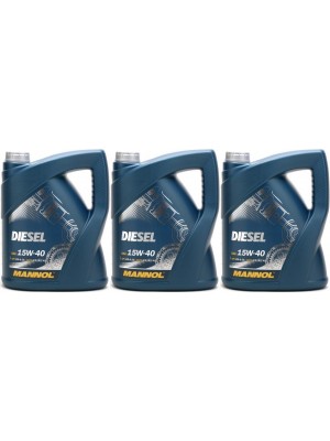 MANNOL Diesel 15W-40 Motoröl 3x 5 = 15 Liter