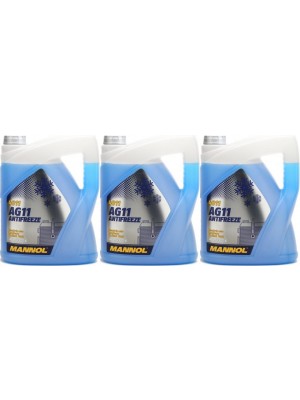 Mannol Kühlerfrostschutz Antifreeze AG11 -40 Fertigmischung 3x 5 = 15 Liter