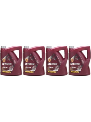 MANNOL Extreme 5W-40 Motoröl 4x 5 = 20 Liter