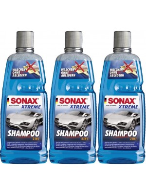 Sonax Xtreme ActiveShampoo 2 in 1, 3x 1l = 3 Liter