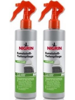 Nigrin Kunststoff-Tiefenpflege seidenmatt 2x 300 Milliliter