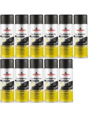 Nigrin Lackspray schwarz matt Spray 11x 400 Milliliter