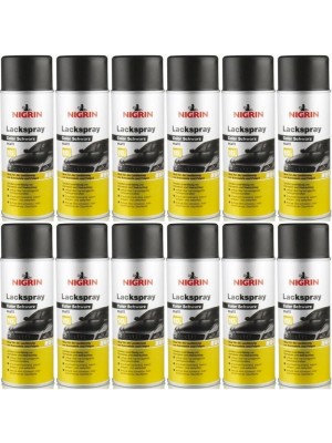 Nigrin Lackspray schwarz matt Spray 12x 400 Milliliter