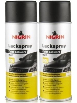 Nigrin Lackspray schwarz matt Spray 2x 400 Milliliter