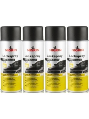 Nigrin Lackspray schwarz matt Spray 4x 400 Milliliter