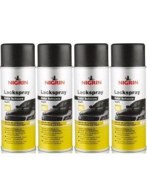 Nigrin Lackspray schwarz matt Spray 4x 400 Milliliter