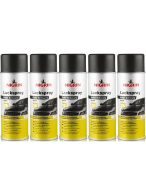 Nigrin Lackspray schwarz matt Spray 5x 400 Milliliter
