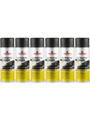 Nigrin Lackspray schwarz matt Spray 6x 400 Milliliter