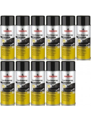 Nigrin Lackspray schwarz glänzend 11x 400 Milliliter