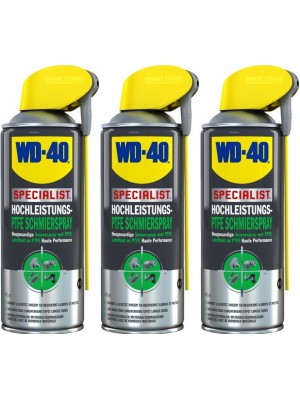 WD-40 SPECIALIST Smart Straw Hochleistungs PTFE Schmierspray 3x 400 Milliliter