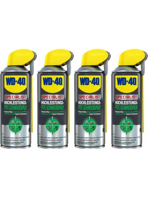 WD-40 SPECIALIST Smart Straw Hochleistungs PTFE Schmierspray 4x 400 Milliliter