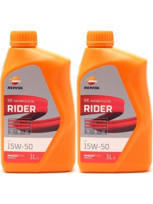 Repsol Motorrad Motoröl RIDER 4T 15W-50 1 Liter 2x 1l = 2 Liter