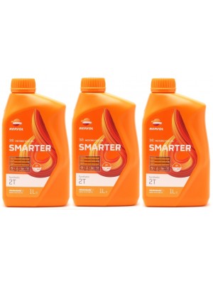 Repsol Motorrad Motoröl SMARTER Synthetic 2T 1 Liter 3x 1l = 3 Liter