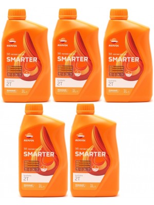 Repsol Motorrad Motoröl SMARTER Synthetic 2T 1 Liter 5x 1l = 5 Liter