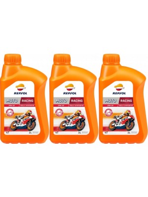Repsol Motorrad Motoröl MOTO RACING 4T 10W50 1 Liter 3x 1l = 3 Liter