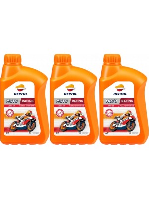 Repsol Motorrad Motoröl MOTO RACING 4T 10W50 1 Liter 3x 1l = 3 Liter