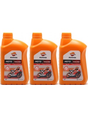 Repsol Motorrad Motoröl MOTO RACING 4T 15W50 1 Liter 3x 1l = 3 Liter