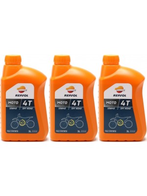 Repsol Motorrad Motoröl MOTO OFF ROAD 4T 10W40 1 Liter 3x 1l = 3 Liter