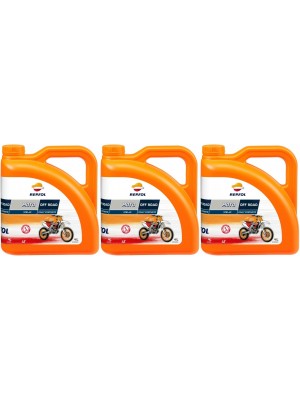 Repsol Motorrad Motoröl MOTO OFF ROAD 4T 10W40 3x 4l = 12 Liter