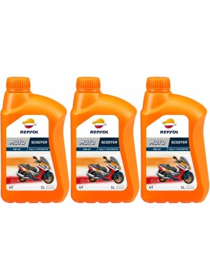 Repsol Motorrad Motoröl MOTO SCOOTER 4T 5W40 1 Liter 3x 1l = 3 Liter