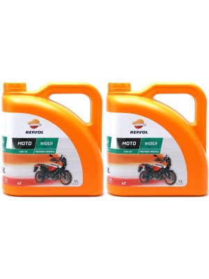 Repsol Motorrad Motoröl MOTO RIDER 4T 15W50 2x 4l = 8 Liter