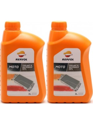 Repsol Kühlerschutz MOTO COOLANT & ANTIFREEZE 50% 1 Liter 2x 1l = 2 Liter