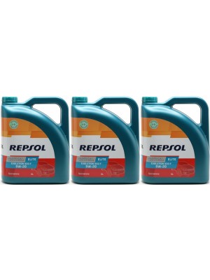 Repsol Motoröl ELITE EVOLUTION ECO F 5W20 3x 5 = 15 Liter