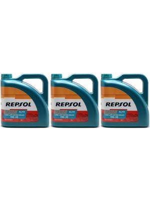 Repsol Motoröl ELITE LONG LIFE 50700/50400 5W30 3x 4l = 12 Liter