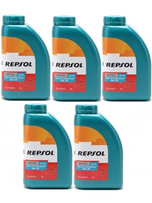 Repsol Motoröl ELITE LONG LIFE 50700/50400 5W30 1 Liter 5x 1l = 5 Liter