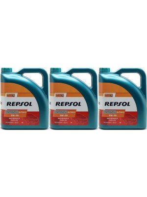 Repsol Gasmotorenöl AUTO GAS 5W30 3x 5 = 15 Liter