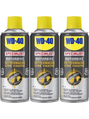 WD-40 Motorbike SPECIALIST Kettenwachs 3x 400 Milliliter