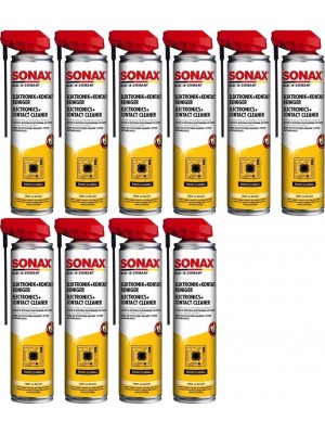 SONAX Elektronik + KontaktReiniger mit EasySpray 10x 400 Milliliter