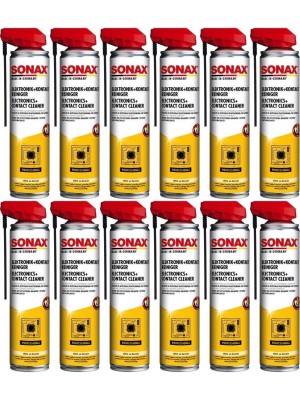 SONAX Elektronik + KontaktReiniger mit EasySpray 12x 400 Milliliter