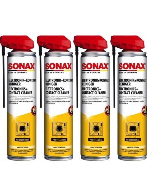 SONAX Elektronik + KontaktReiniger mit EasySpray 4x 400 Milliliter