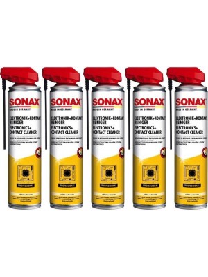 SONAX Elektronik + KontaktReiniger mit EasySpray 5x 400 Milliliter