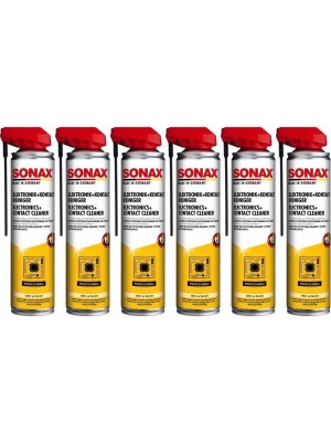 SONAX Elektronik + KontaktReiniger mit EasySpray 6x 400 Milliliter