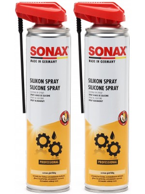 SONAX SilikonSpray mit EasySpray 2x 400 Milliliter