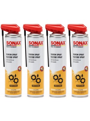 SONAX SilikonSpray mit EasySpray 4x 400 Milliliter