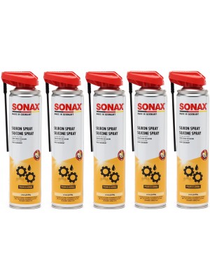 SONAX SilikonSpray mit EasySpray 5x 400 Milliliter